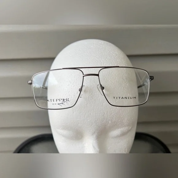 New- Stepper STE 60156 EYEGLASSES Titanium Frames Mens Color: Gunmetal No Box